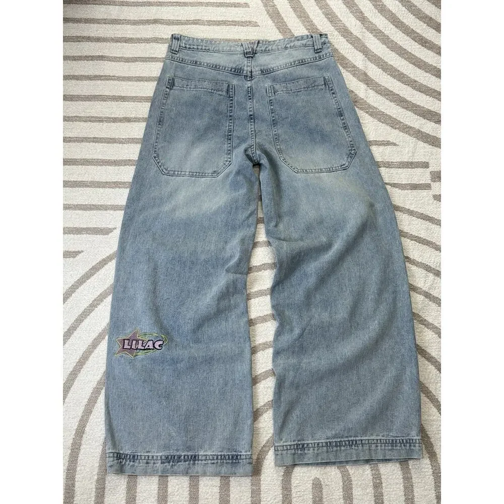NWT Y2K Oversized High Waist Wide Leg Baggy Jeans Women Size 15 34W X 32L